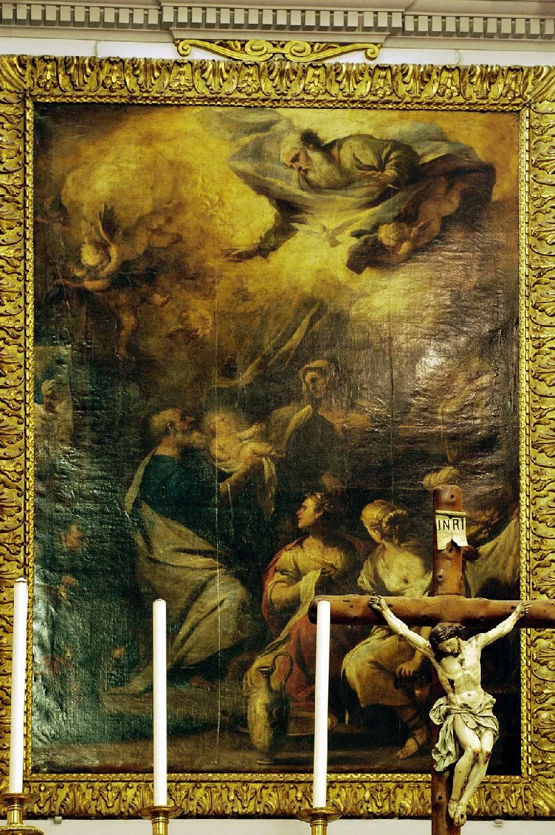 Natività di Maria in olio su tela